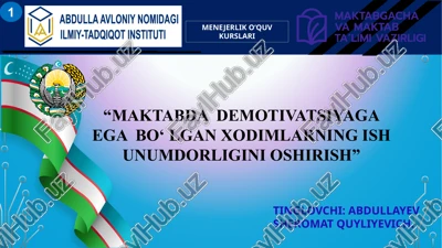 menejerlik o‘quv kurslari — PPTX