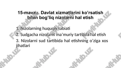 ommaviy-huquqiy nizo — PPT