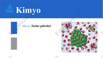 tuzlar gidrolizi — PPTX