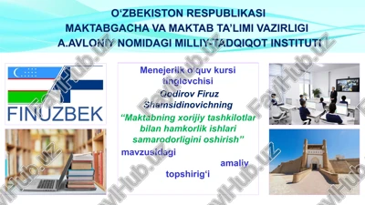 menejerlik o‘quv kursi — PPTX