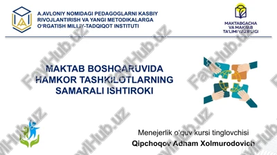 menejerlik o‘quv kursi — PPTX