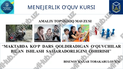 menejerlik o‘quv kursi — PPTX