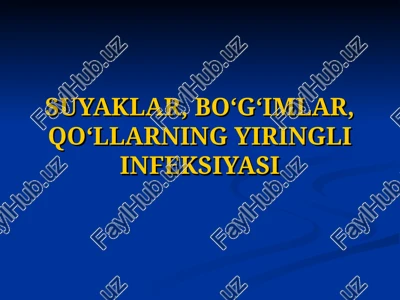 yiringli jarrohlikning yiringli ineksiyasi — PPT