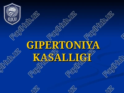 gipertoniyakasalligi — PPT