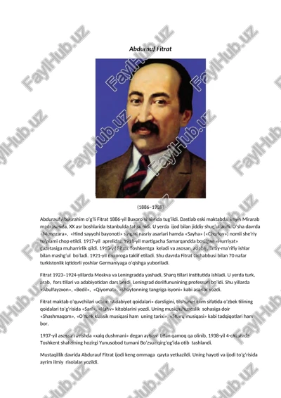 abdurauf fitrat — DOCX