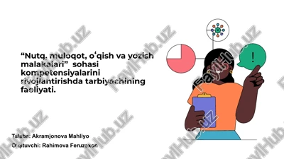 "nutq, muloqot, oʻqish va yozish malakalari" — PPTX
