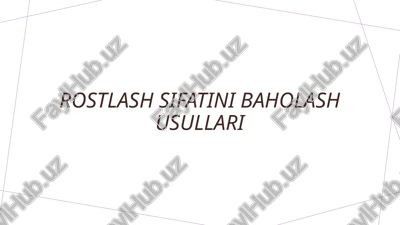 baholash meʼzonlari — PPTX