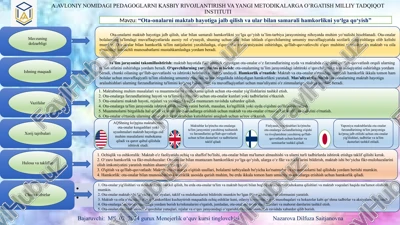 ota-onalar bilan hamkorlik — PPTX