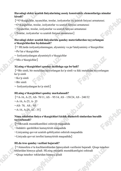 hl ning o‘tkazgichlari — DOCX