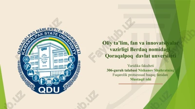 fuqarolik protsessual majburlovchoralari — PPTX