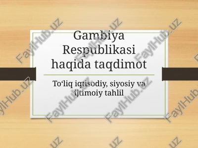 gambiya respublikasi haqida taqdimot — PPTX
