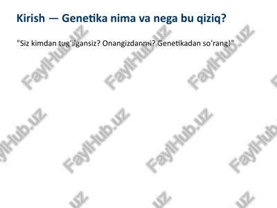 genetika va irsiyat — PPTX