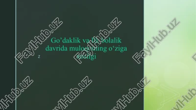 ilkbolalik davri muloqotning oziga xosligi — PPTX
