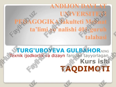 qishloq xo`jalik texnikasi va qurollarini loyihalash va modellashtirishni o`rganish — PPTX