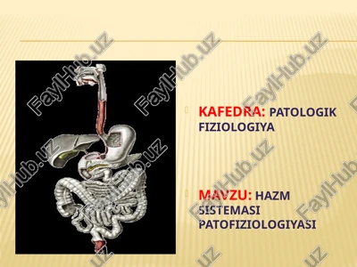hazm sistemasi patofiziologiyasi — PPTX
