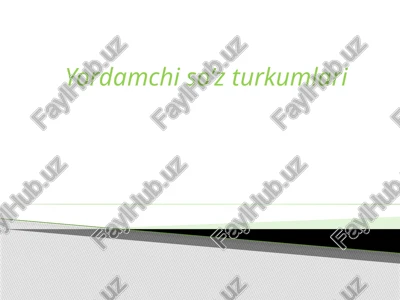 yordamchiso’zturkumlari — PPTX