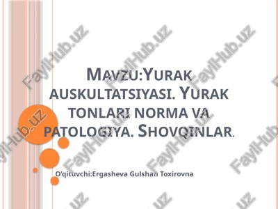 yurak auskultatsiyasi — PPTX