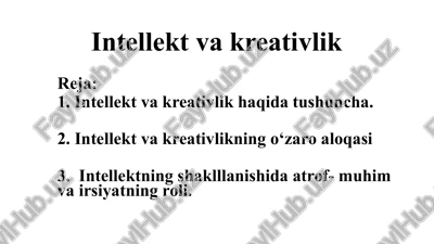 intellektvakreativlik — PPTX