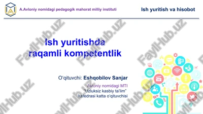 ishyuritish va hisobot — PPTX
