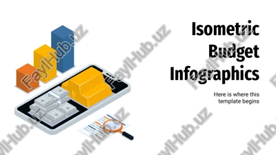isometric budget infographics — PPTX