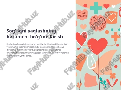 birlamchi tibbiy yordam — PPTX