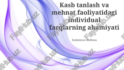 kasb tanlashning ahamiyati — PPTX