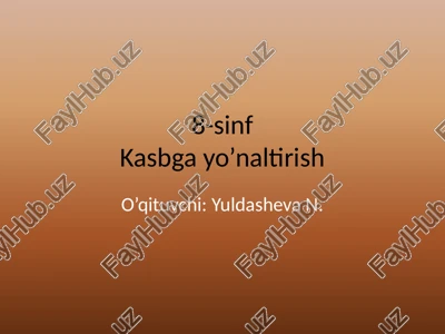 8-sinfkasbgayo’naltirish — PPTX