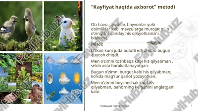 kayfiyathaqidaaxborot metod — PPTX
