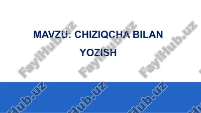 chiziqcha bilan yozish — PPTX