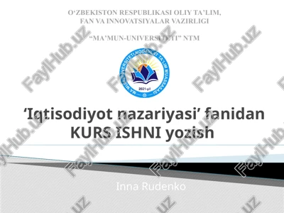 "kurs ishi mavzulari" — PPTX