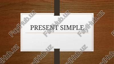 present simple — PPTX