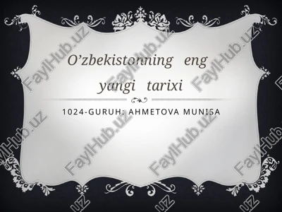 o’zbekistonning eng yaxshi tarixi — PPTX