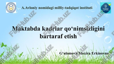 muammoning dolzarbligi — PPTX