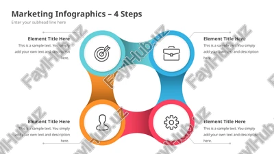 marketing infographics – 4 steps — PPTX