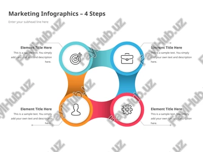marketing infographics – 4 steps — PPTX