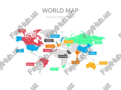 world map — PPTX