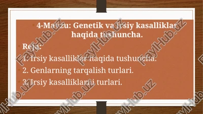 irsiy kasalliklar — PPTX