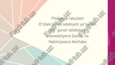 o’zbek tili va adabiyoti — PPTX