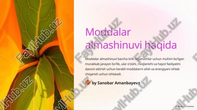 moddalar almashinuvi — PPTX