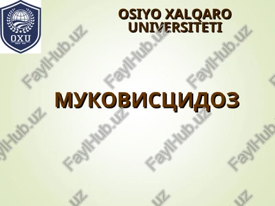 mukovistsidoz — PPT