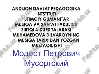 m.p. musorgskiy — PPT