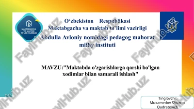 abdullaavloniy nomidagi pedagog mahorat milliy instituti — PPTX