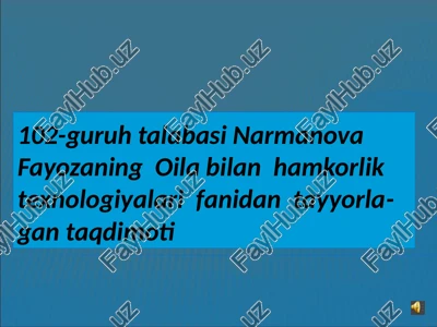 mtt va oilalar hamkorligida ekologik tarbiya — PPTX