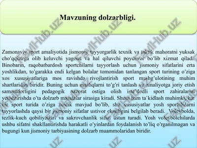 zamonaviy sport amaliyoti — PPTX