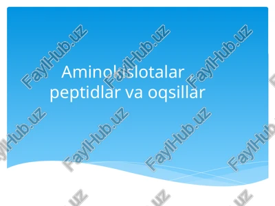 aminokislotalar — PPTX