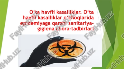 o‘tahavflikasalliklar — PPTX