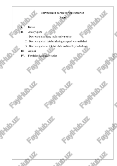 davr xarajatlarini tekshirish — PDF