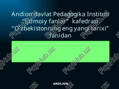 qoraqalpog‘istonning eng yangi tarixi — PPTX
