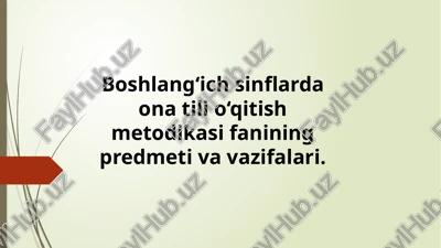 onatilio‘qitish metodikasi — PPTX