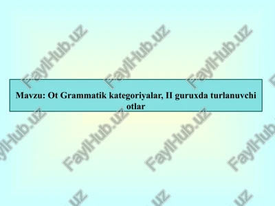 otgrammatikkategoriyalar, iiguruxdaturlanuvchiotlar — PPTX